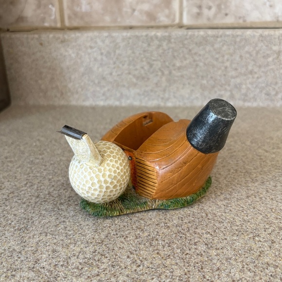 2001 Golf Scotch Tape Dispenser Golf Ball and Wooded Club - Picture 7 of 8